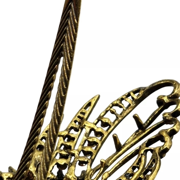 Rhinestone Peacock Hair Clip Multicolor Rainbow Bird Barrette Sparkly Statement - Picture 4 of 5